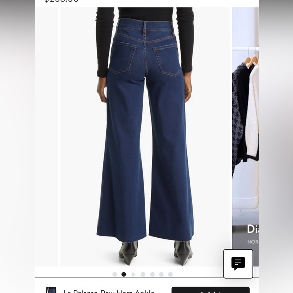 Frame Denim Le Palazzo Crop size 26 Raw Hem Excellent condition!! Gently worn - Picture 5 of 5